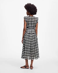 Sheer V-Neck Dolman Maxi Dress Gingham | Madewell