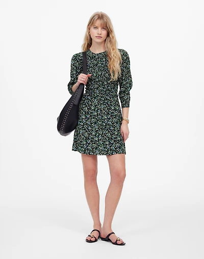 Smocked Mini Dress Floral | Madewell