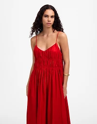 Textured V-Neck Midi Dress | Madewell