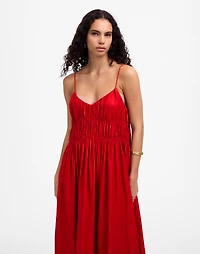 Textured V-Neck Midi Dress | Madewell