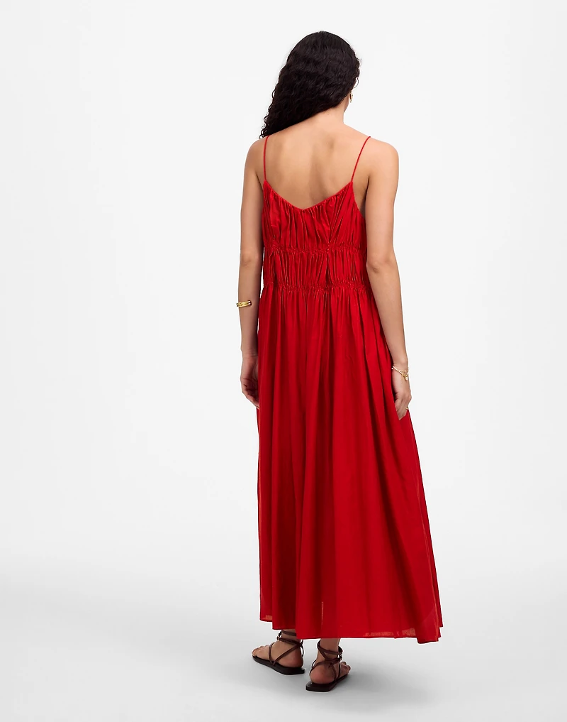 Textured V-Neck Midi Dress | Madewell