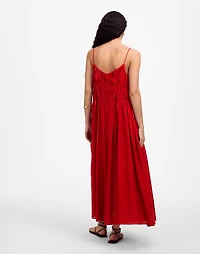 Textured V-Neck Midi Dress | Madewell
