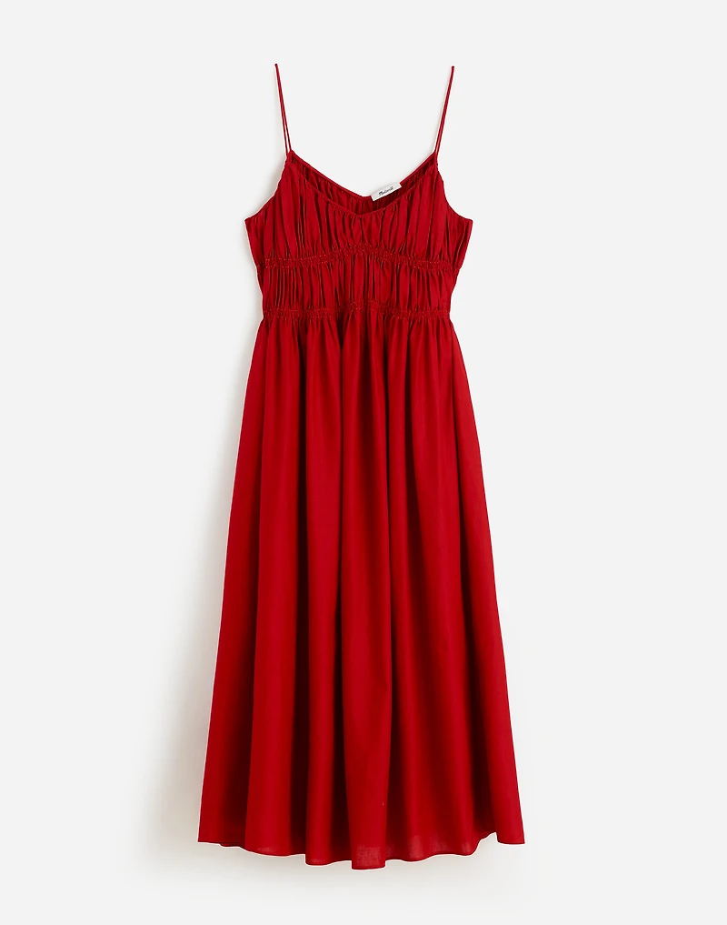 Textured V-Neck Midi Dress | Madewell