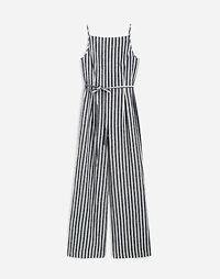 Pleated Wide-Leg Jumpsuit Pinstripe Linen | Madewell
