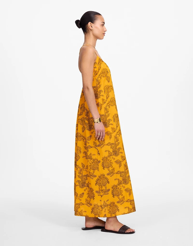 U-Neck Crossback Maxi Dress in Paisley | Madewell