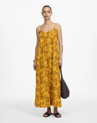 U-Neck Crossback Maxi Dress in Paisley | Madewell