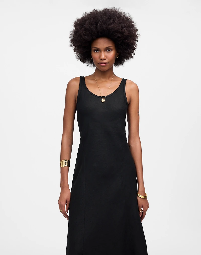 Scoopneck Sleeveless Midi Dress 100% Linen | Madewell