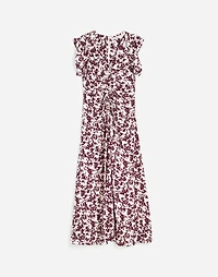 Ruched Flutter Sleeve Midi Dress | Madewell