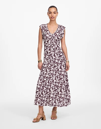Ruched Flutter Sleeve Midi Dress | Madewell