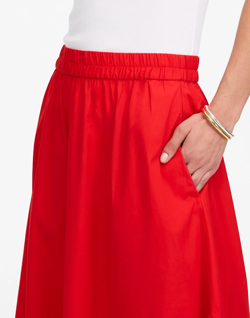 Poplin Midi Skirt | Madewell
