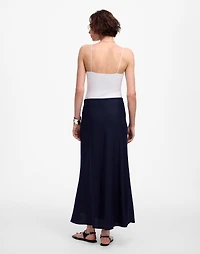Linen Maxi Slip Skirt