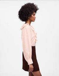 Pleated Linen Mini Skirt | Madewell
