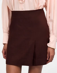 Pleated Linen Mini Skirt | Madewell