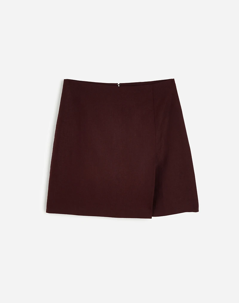 Pleated Linen Mini Skirt | Madewell