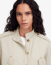 Cinched Utility Jacket in Italian Linen Twill | Madewell
