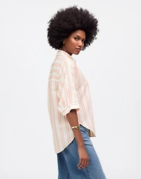 Oversized Pleated-Sleeve Button-Up Shirt | Madewell
