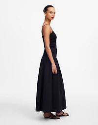 Smocked-Waist Poplin Midi Skirt | Madewell