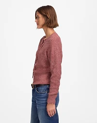 Marled Ribbed Lace-Up Sweater | Madewell