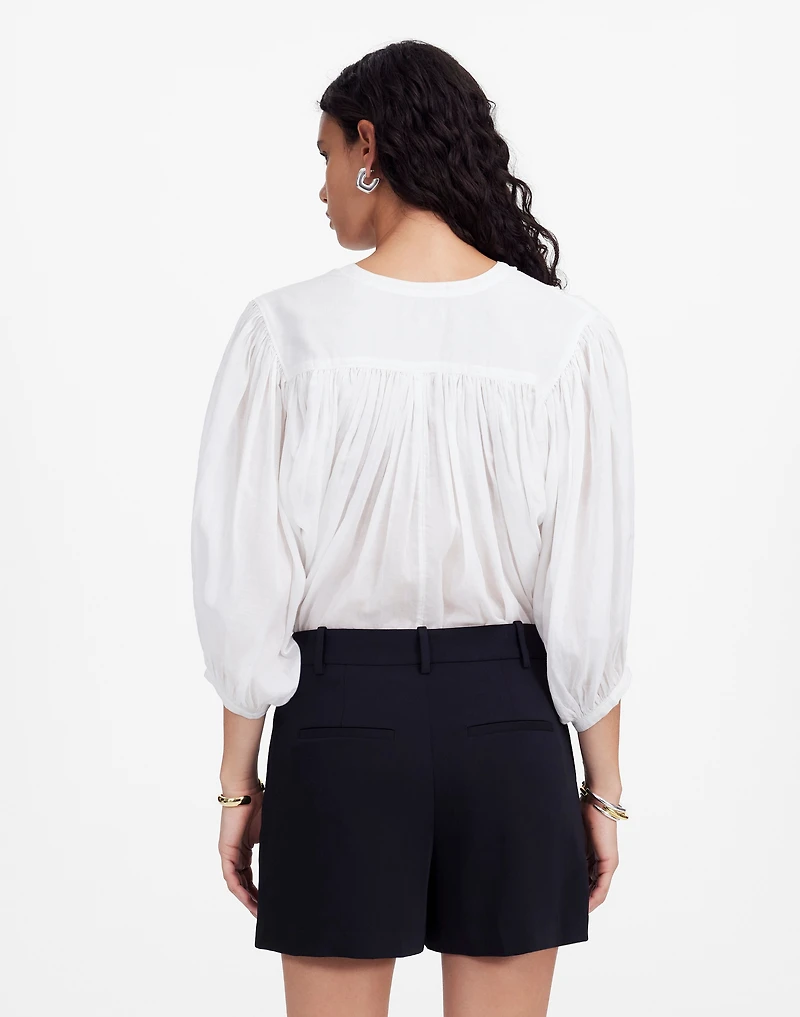 Easy Pleated Trouser Shorts in Crepe