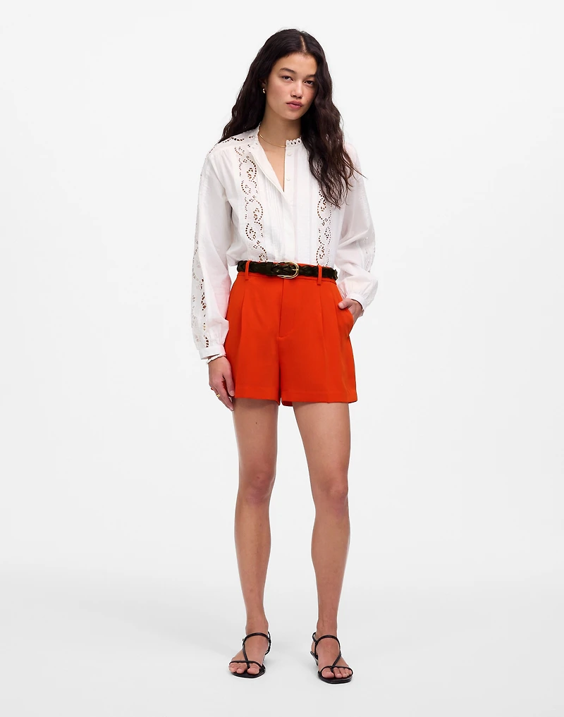 Easy Pleated Trouser Shorts Crepe | Madewell