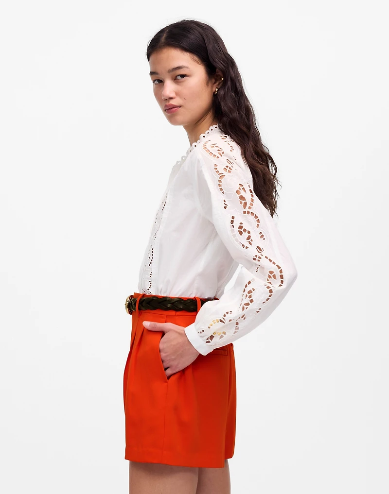 Easy Pleated Trouser Shorts Crepe | Madewell