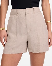 Pintucked Shorts in 100% Linen