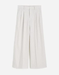 The Superwide-Leg Trouser Pinstripe Linen Blend | Madewell