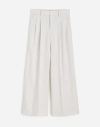 The Superwide-Leg Trouser in Pinstripe Linen Blend | Madewell