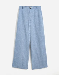 The Zoe Relaxed Wide Pant in 100% Linen | Madewell