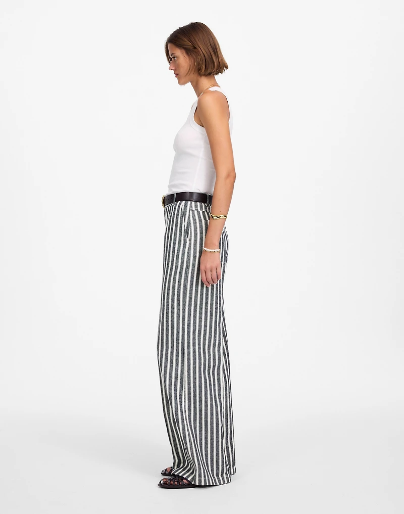 The Zoe Relaxed Wide Pant in Linen-Cotton Blend | Madewell