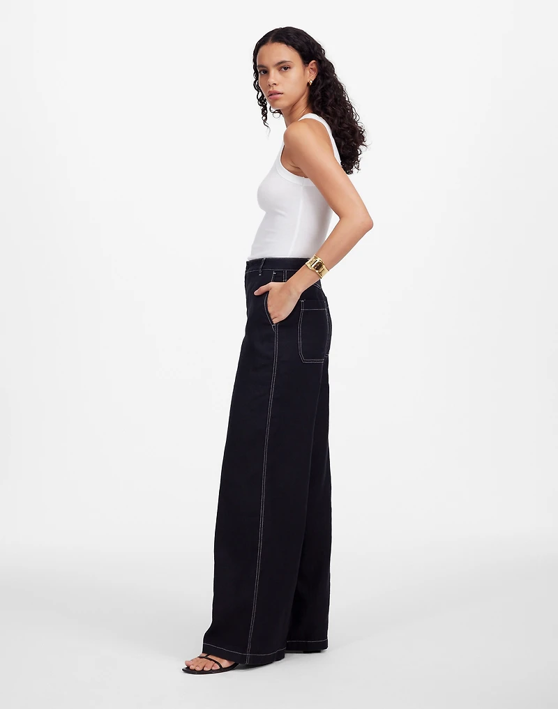 The Tall Zoe Relaxed Wide Pant in 100% Linen | Madewell