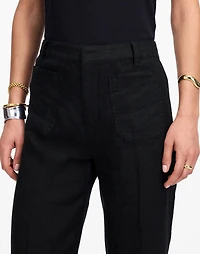 Tall Patch Pocket Flare Pant 100% Linen | Madewell