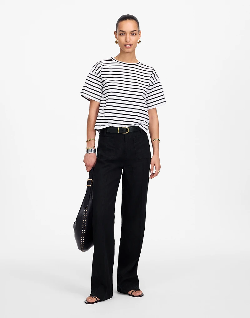 Tall Patch Pocket Flare Pant 100% Linen | Madewell