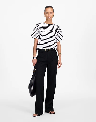 Tall Patch Pocket Flare Pant 100% Linen | Madewell