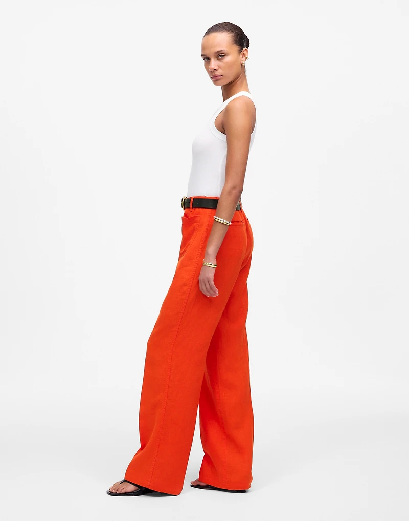 Patch Pocket Flare Pant 100% Linen | Madewell