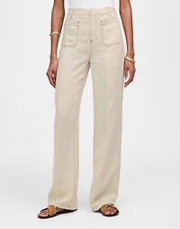 Patch Pocket Flare Pant in 100% Linen | Madewell