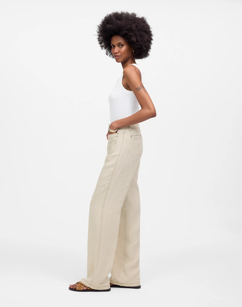 Patch Pocket Flare Pant in 100% Linen | Madewell