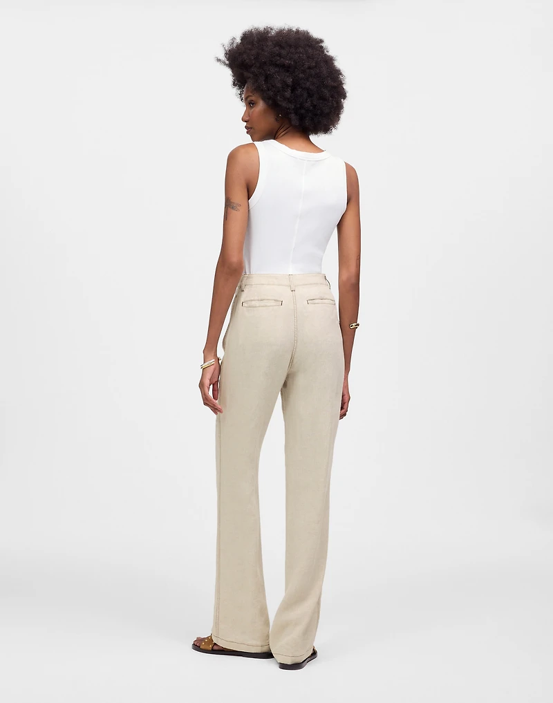 Patch Pocket Flare Pant in 100% Linen | Madewell