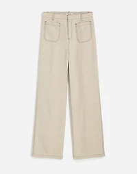 Patch Pocket Flare Pant in 100% Linen | Madewell