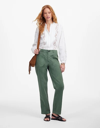 The Taper-Leg Utility Pant Garment-Dyed Twill | Madewell