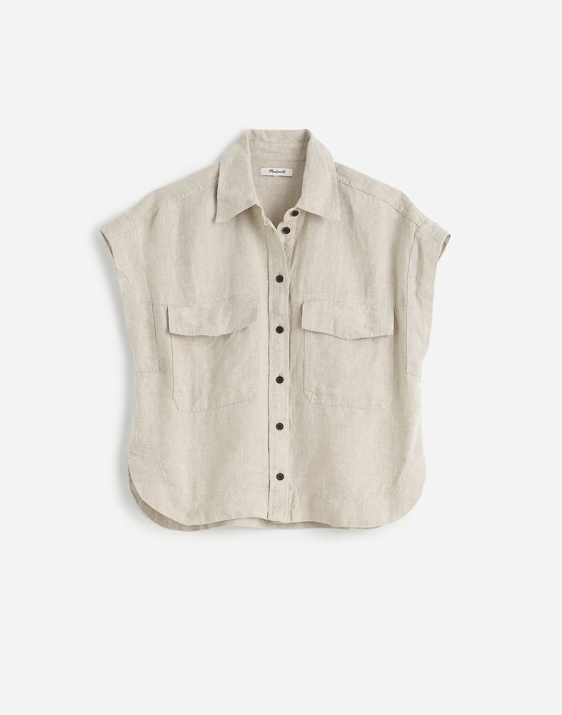 Boxy Cargo-Pocket Button-Up Shirt | Madewell