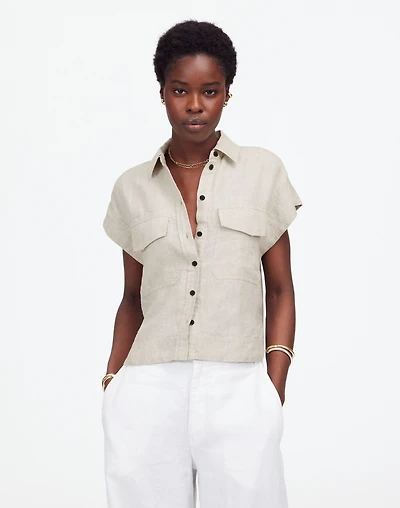 Boxy Cargo-Pocket Button-Up Shirt | Madewell