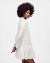 Bubble-Hem Mini Shirtdress Pinstripe Poplin | Madewell