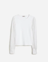 Ribbed Puff-Sleeve Top | Madewell