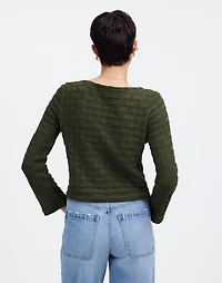 Basket-Weave Stitch Long-Sleeve Sweater Tee | Madewell