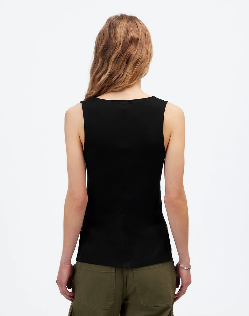 Sleeveless Boatneck Side Slit Tee | Madewell