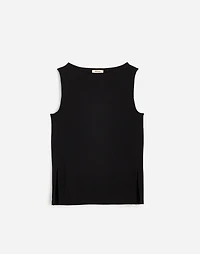 Sleeveless Boatneck Side Slit Tee | Madewell