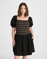 Poplin Puff-Sleeve Mini Dress | Madewell