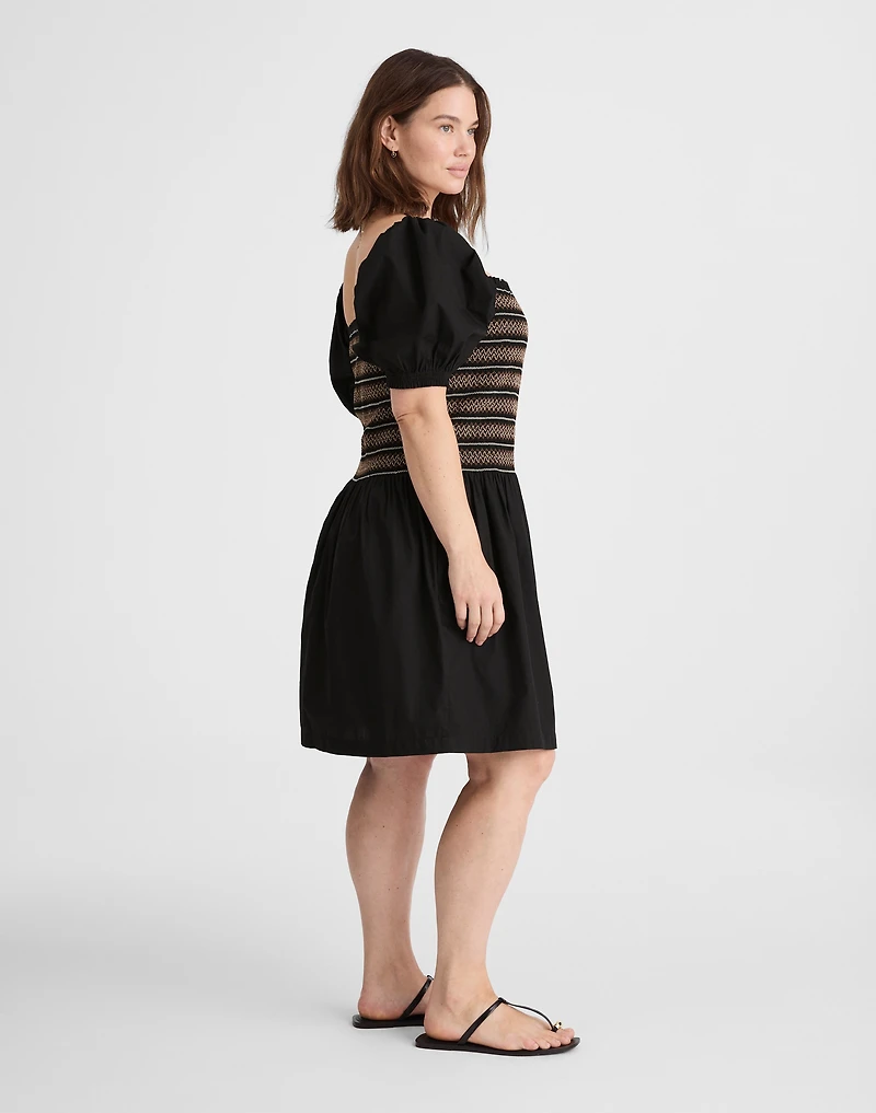 Poplin Puff-Sleeve Mini Dress | Madewell