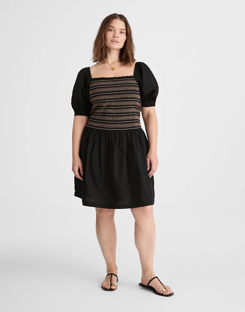 Poplin Puff-Sleeve Mini Dress | Madewell